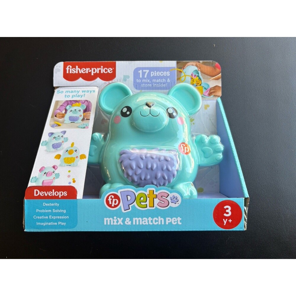 Fisher Price Preschool Pets Mix N Match Pets 17 Pieces Dog Cat Pig Bird Bear NIB